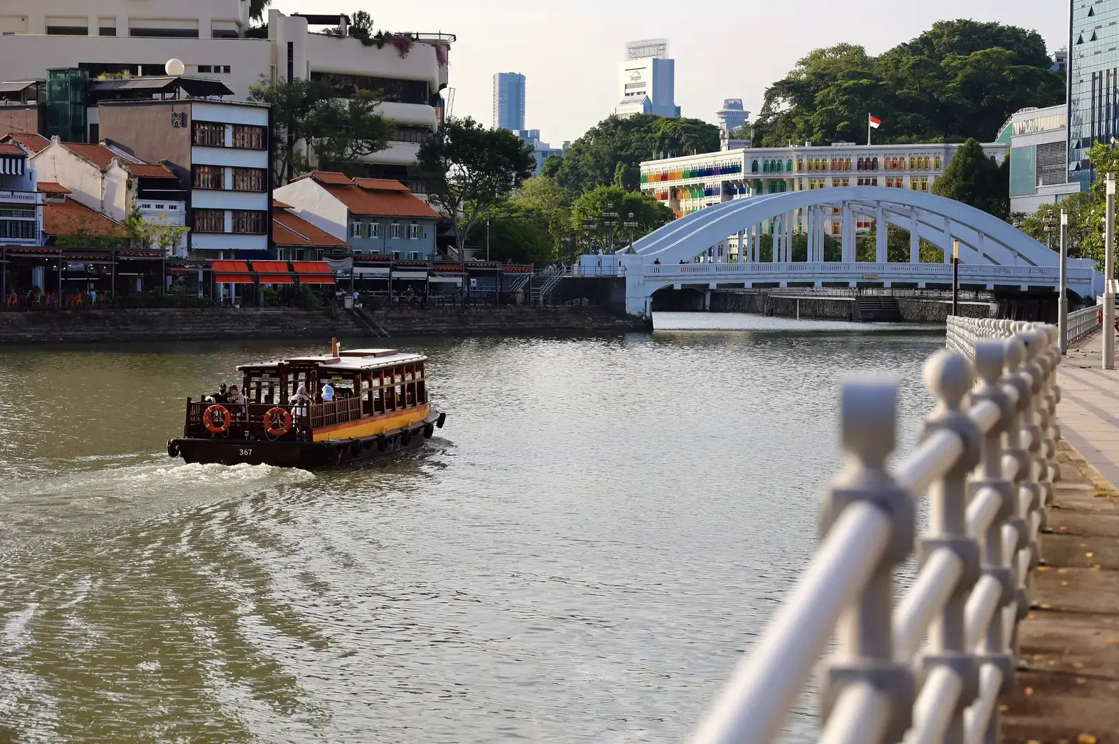 Bootsfahrt in Singapur
