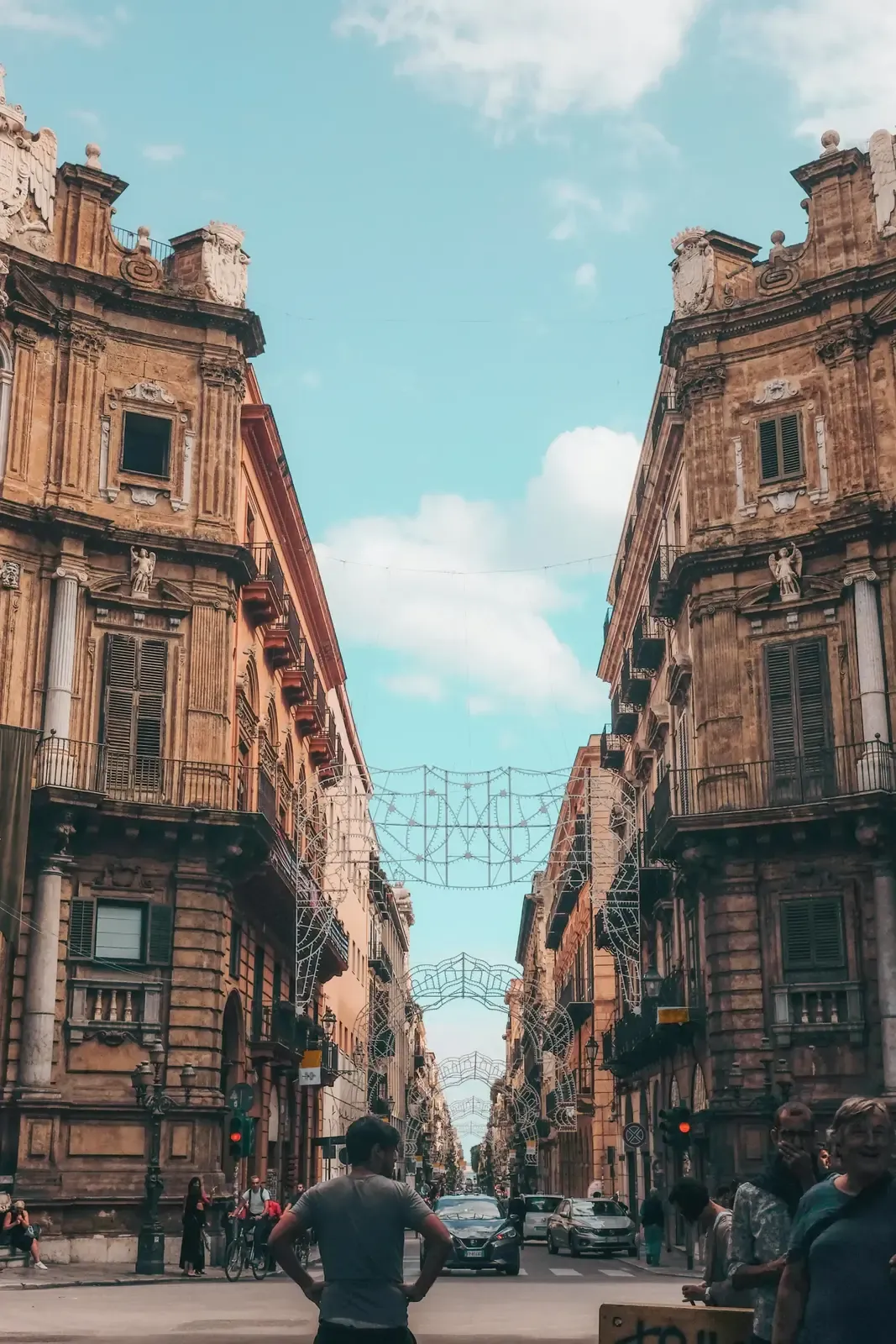 Quattro Canti im Centro Storico von Palermo, Sizilien, Italien